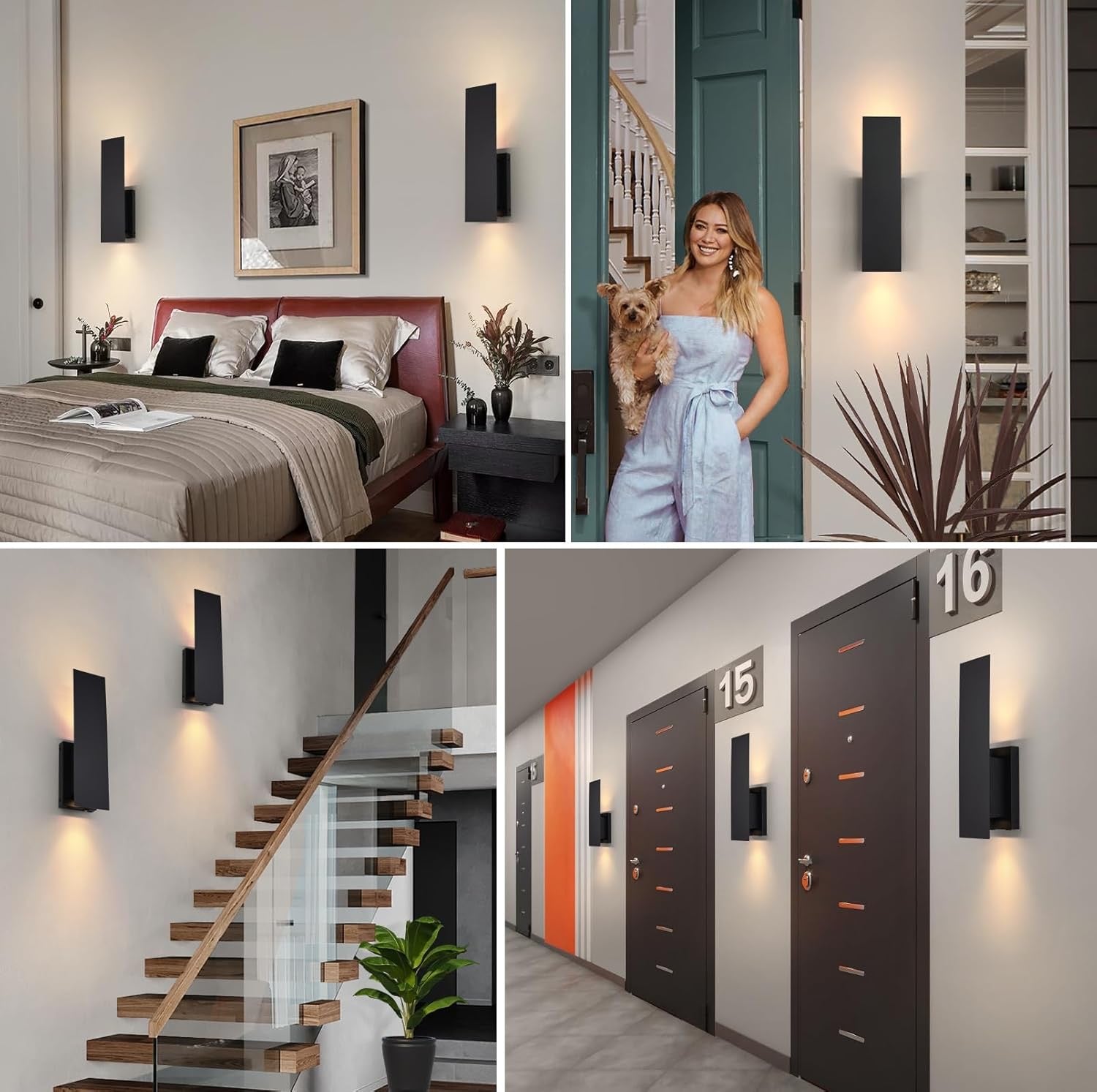 Gold Battery Operated Wall Sconces (Set of 2) | USB Rechargeable Dimmable LED Wireless Wall Lights