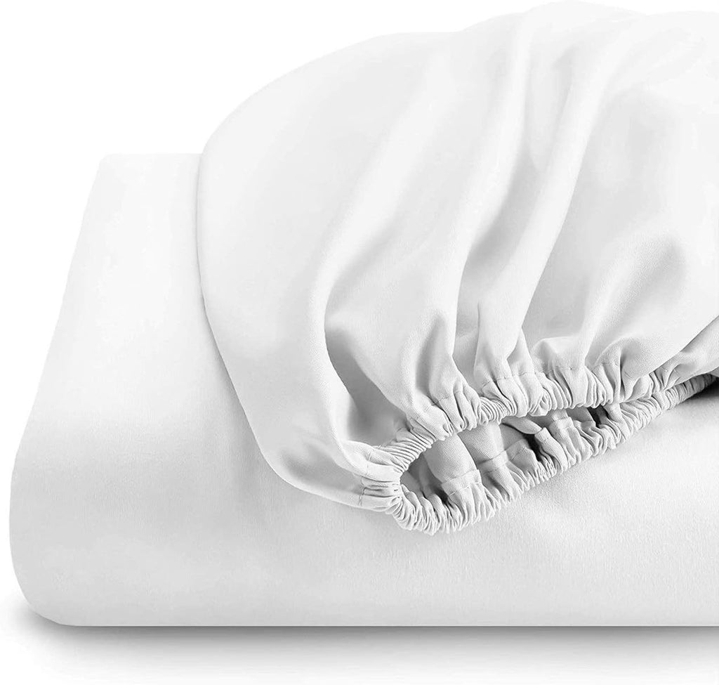 Royal Hotel Bedding 600 Thread Count King Sheet Set White | 100 Percent Cotton Sateen Deep Pocket Hotel Style Sheets