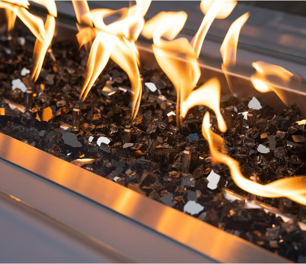 Stanbroil Onyx Black Reflective Fire Glass – Tempered Fire Pit & Fireplace Decorative Glass