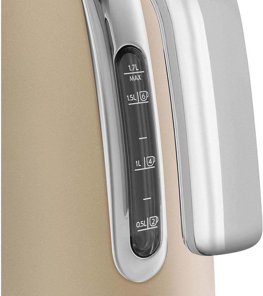 SMEG 50’s Retro Electric Kettle (7-Cup) | Luxury Water Kettle with Auto Shutoff (Matte Champagne)