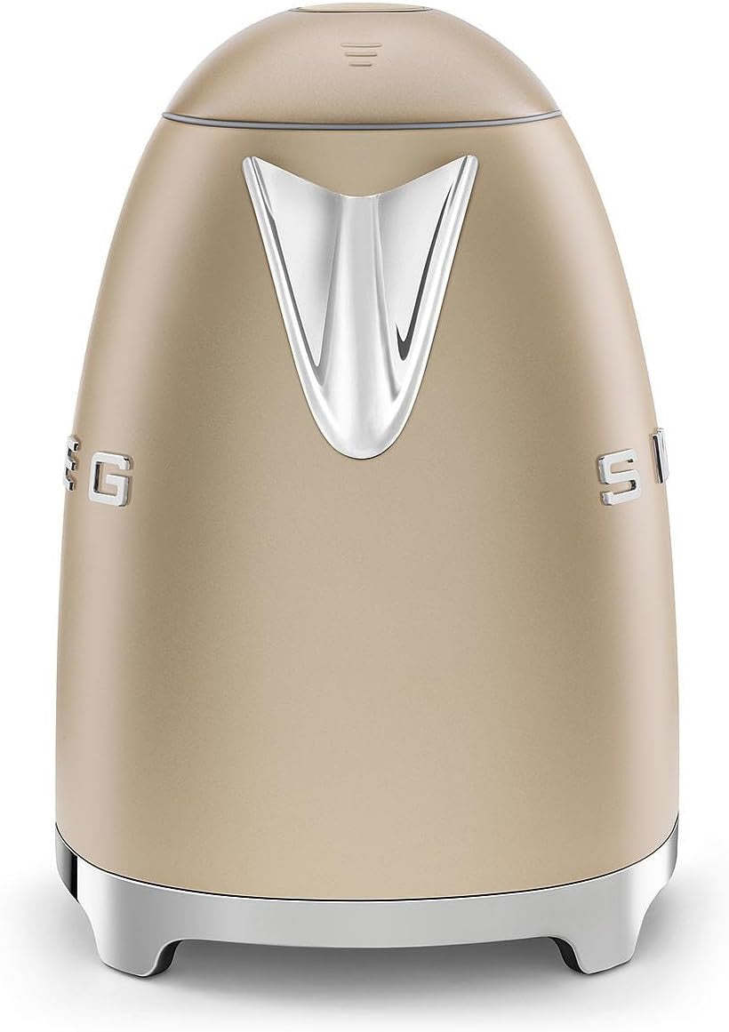 SMEG 50’s Retro Electric Kettle (7-Cup) | Luxury Water Kettle with Auto Shutoff (Matte Champagne)