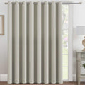 H.VERSAILTEX Extra-Wide Blackout Patio Curtains – Thermal Insulated Sliding Door Drapes, Ivory Cream