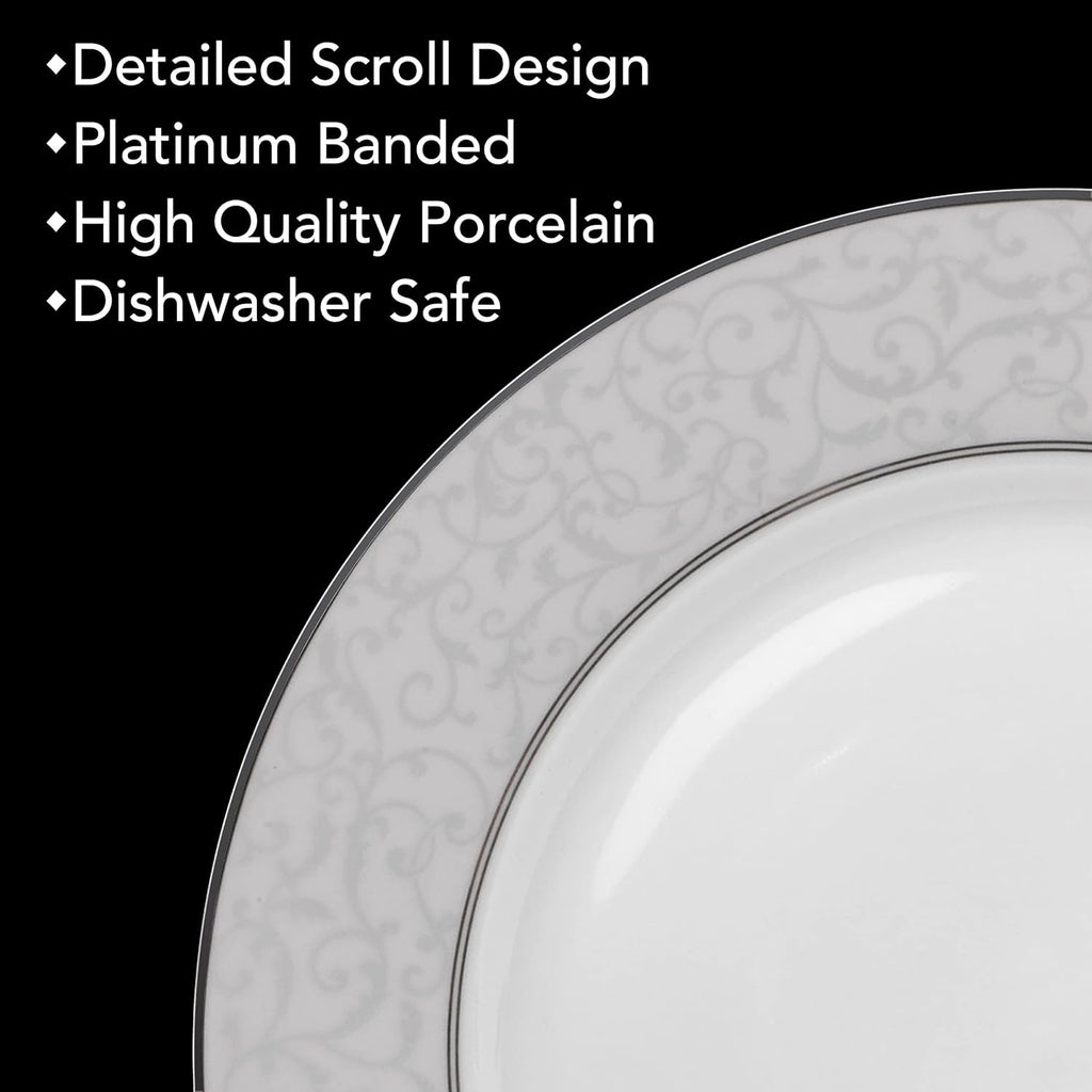 Mikasa Parchment 40-Piece Dinnerware Set | Service for 8 Contemporary Porcelain Plates, Bowls & Mugs