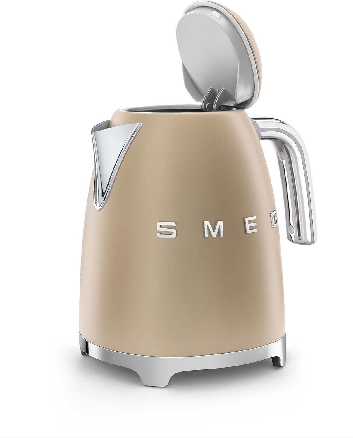 SMEG 50’s Retro Electric Kettle (7-Cup) | Luxury Water Kettle with Auto Shutoff (Matte Champagne)