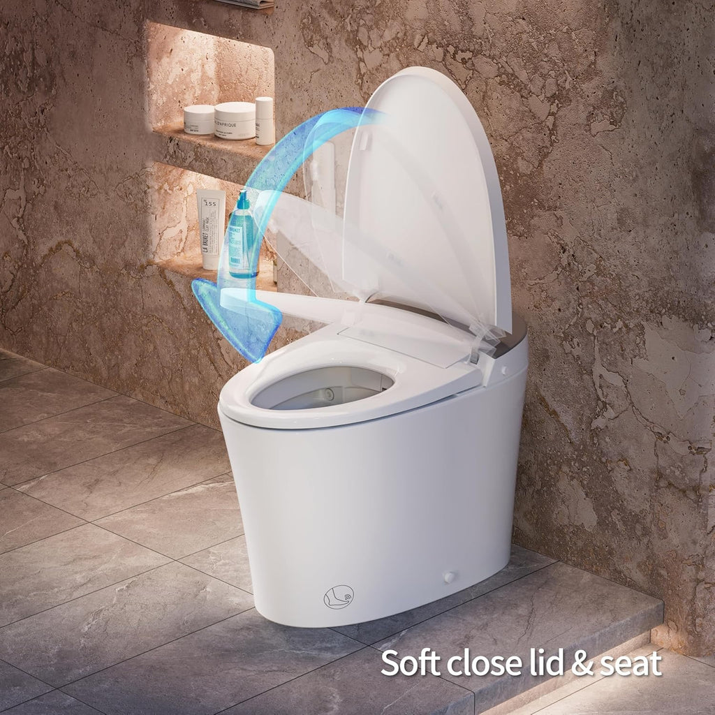CANEST Smart Toilet with Built-In Bidet | ADA Comfort Height Dual-Flush 1.1/1.6 GPF with Heated Seat & Remote