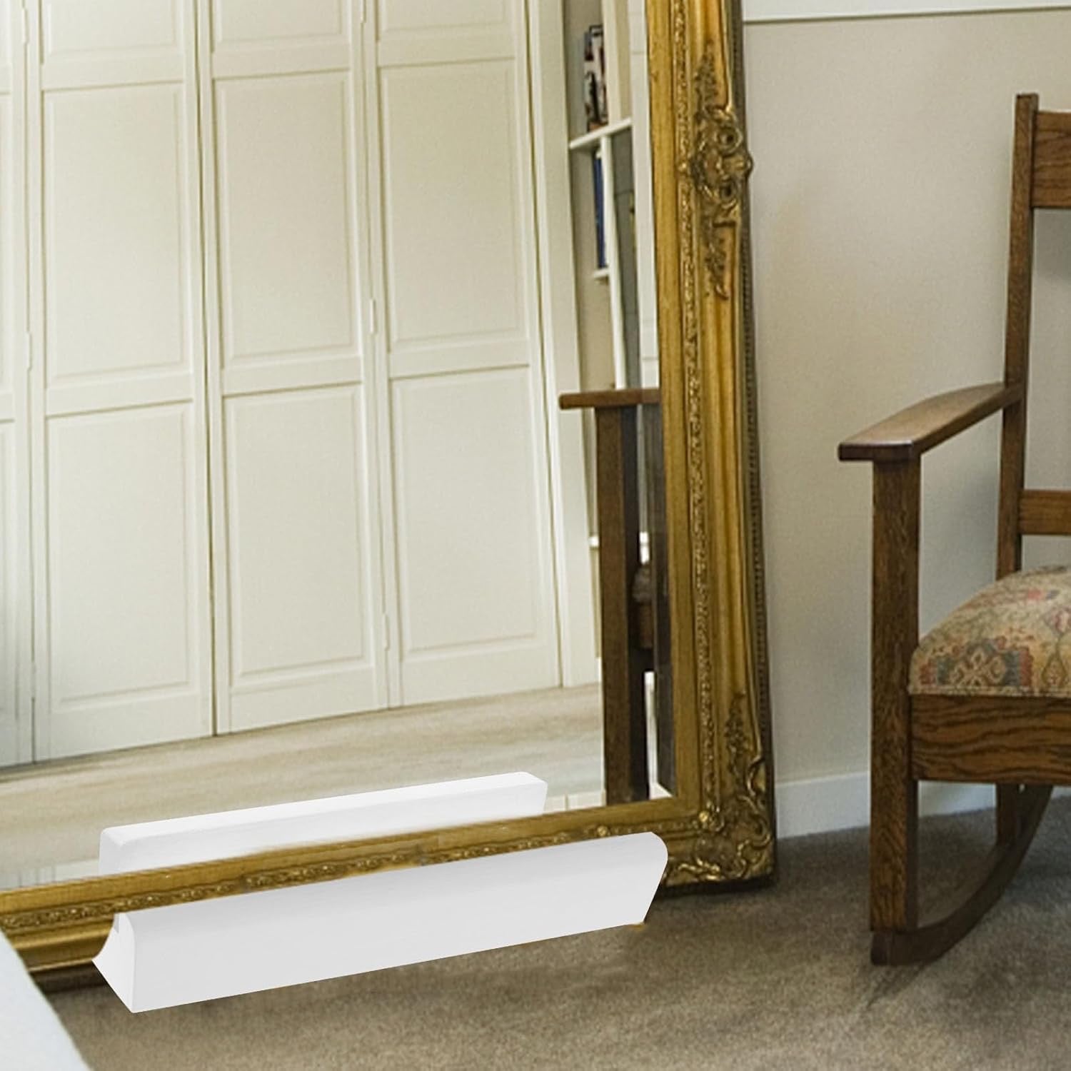 Zerodeko Wooden Floor Mirror Stand | Full-Length Mirror Support Frame with Anti-Slip Base