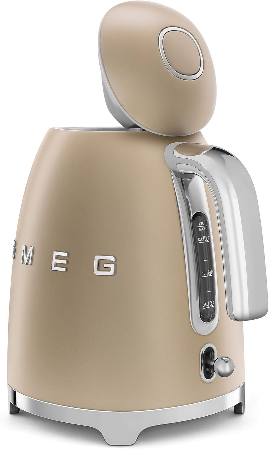 SMEG 50’s Retro Electric Kettle (7-Cup) | Luxury Water Kettle with Auto Shutoff (Matte Champagne)
