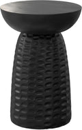 SIMPLIHOME Boyd 13” Solid Mango Wood End Table | Handcrafted Round Black Accent Table (Assembled)