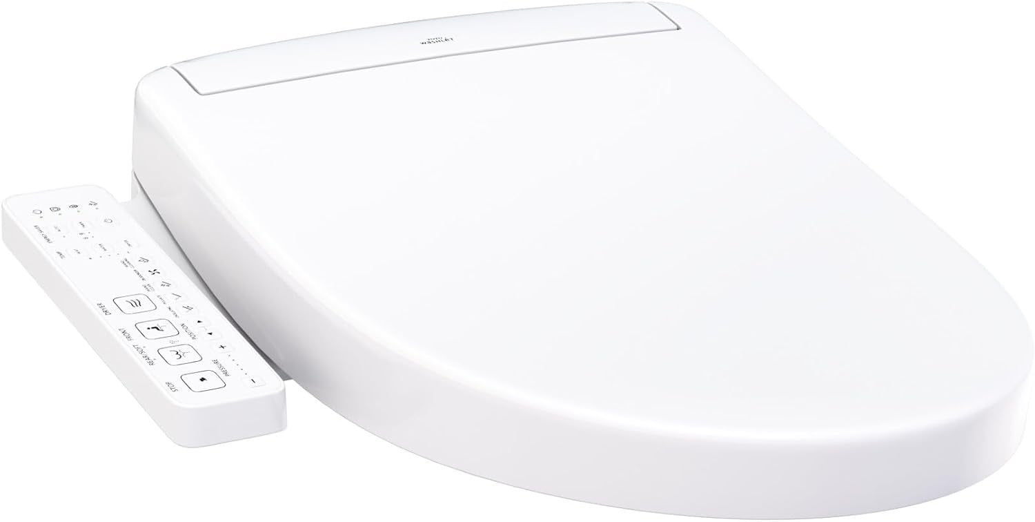 TOTO® WASHLET® S2 Electronic Bidet Toilet Seat SW3346#01 | Instantaneous Heating, PREMIST & EWATER+ (Elongated, Cotton White)
