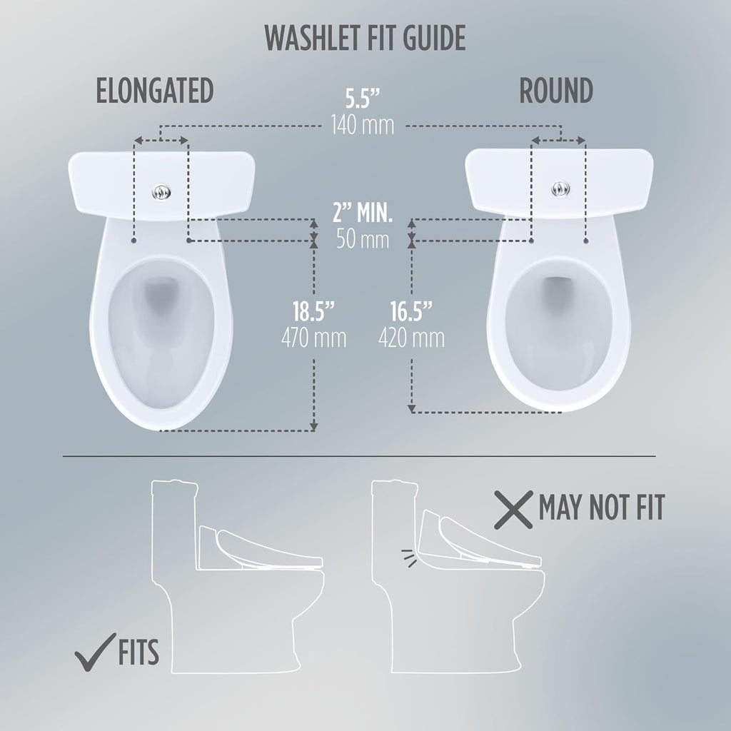 TOTO® WASHLET® S2 Electronic Bidet Toilet Seat SW3346#01 | Instantaneous Heating, PREMIST & EWATER+ (Elongated, Cotton White)