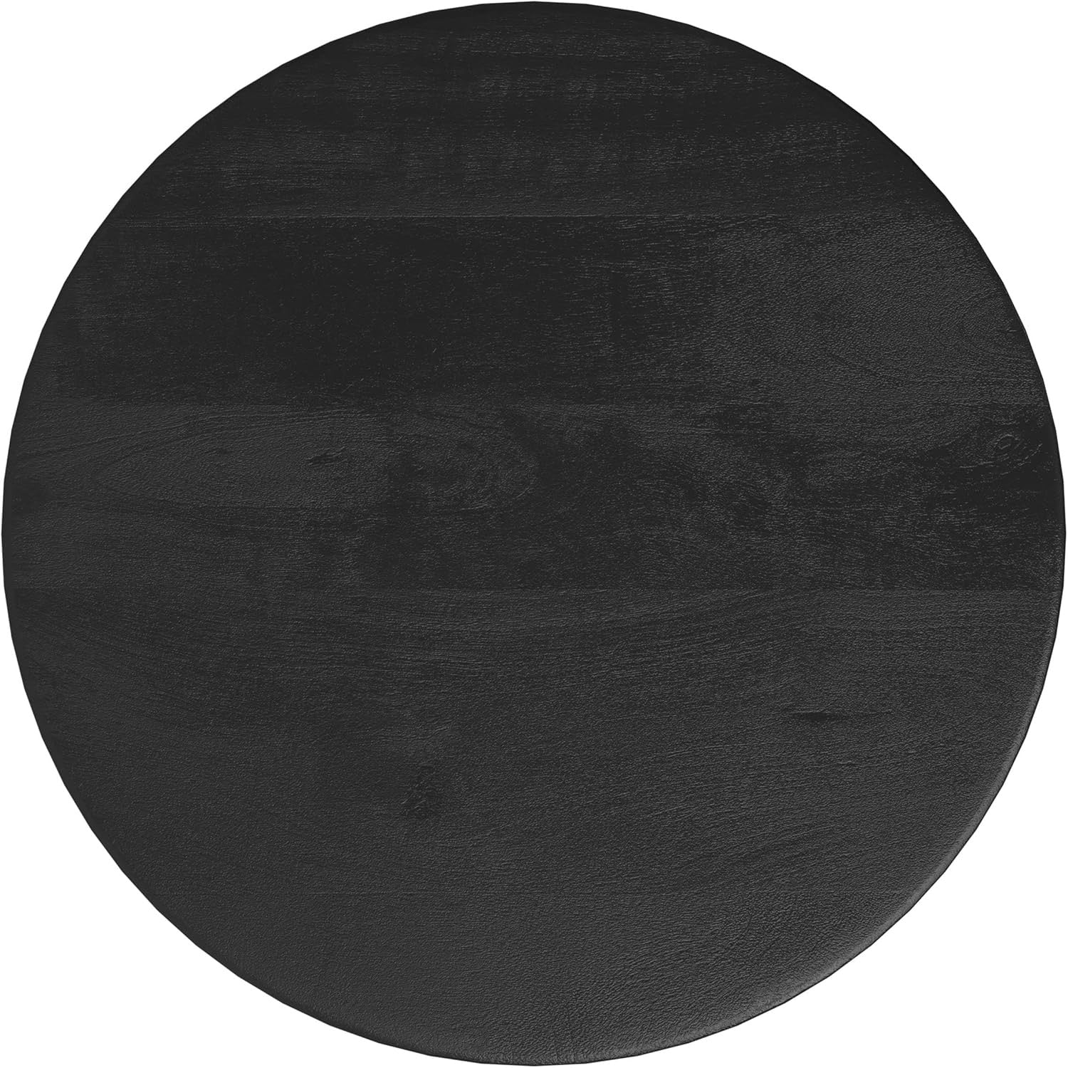 SIMPLIHOME Boyd 13” Solid Mango Wood End Table | Handcrafted Round Black Accent Table (Assembled)