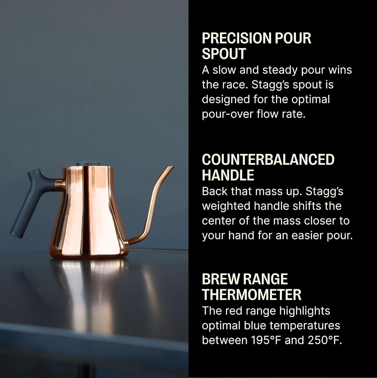 Fellow Stagg Pour-Over Kettle | Modern Precision Gooseneck Kettle for Coffee & Tea