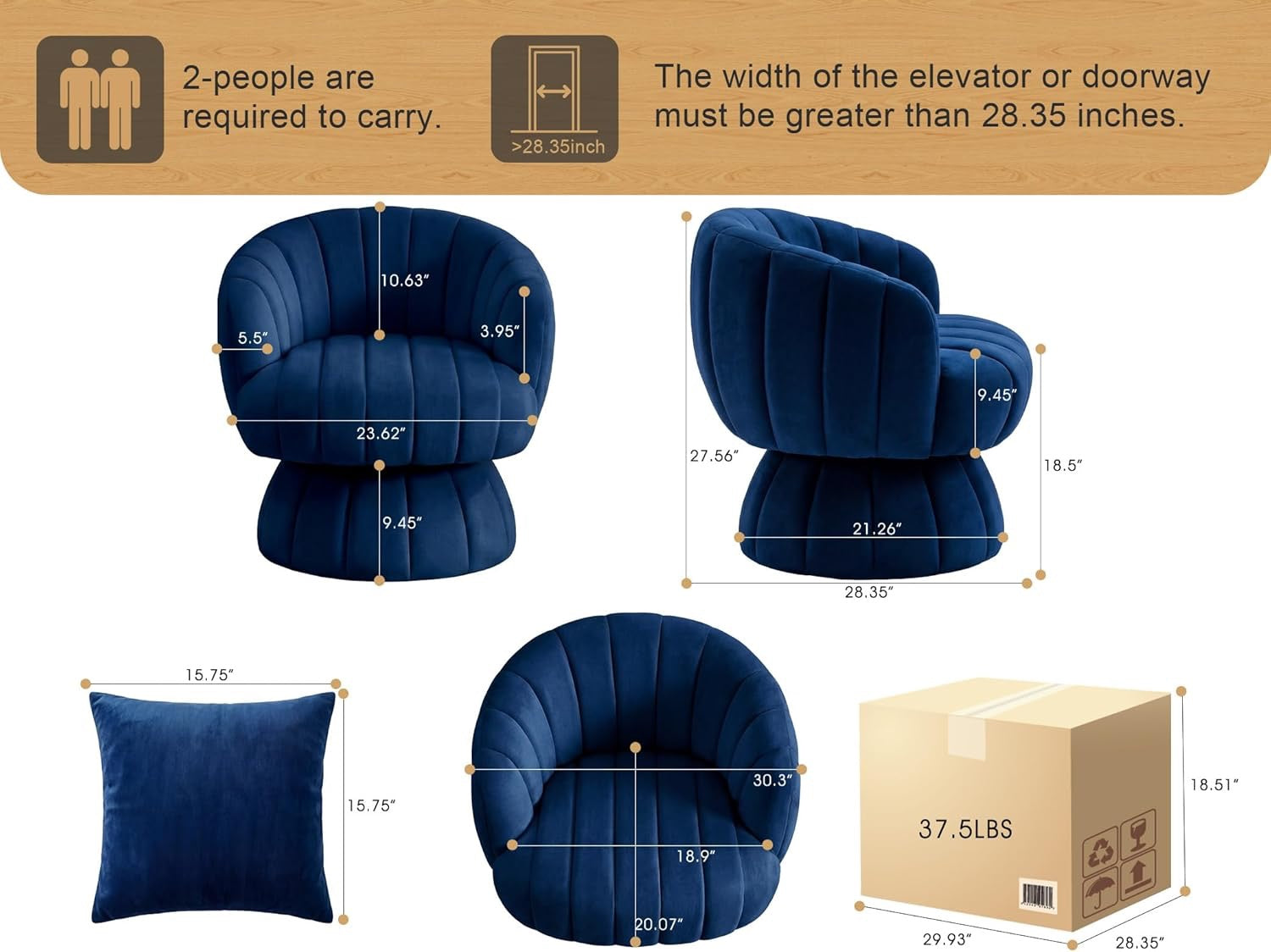 Mid Century Modern 360° Barrel Swivel Accent Chair | Burnt Orange Velvet Lounge Armchair