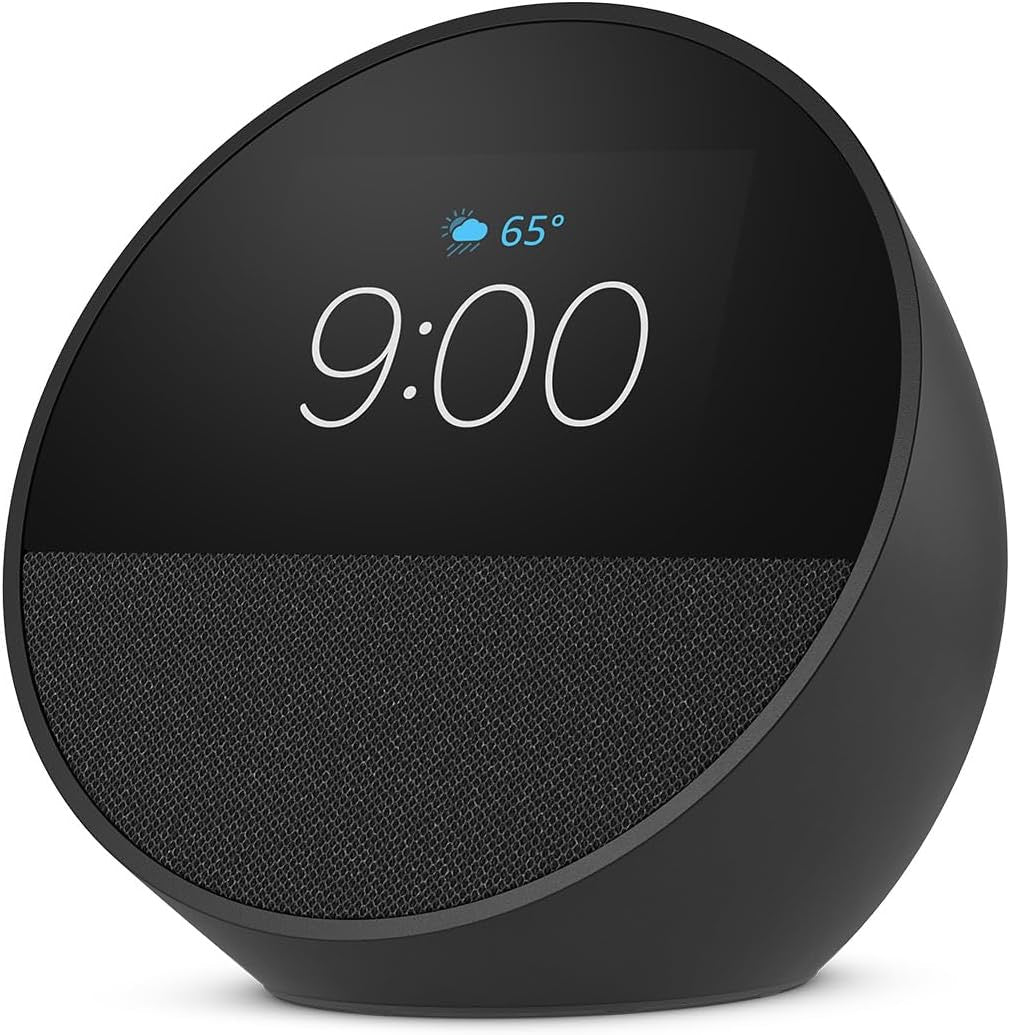 Amazon Echo Spot Smart Alarm Clock | Alexa-Enabled Smart Display (Black)