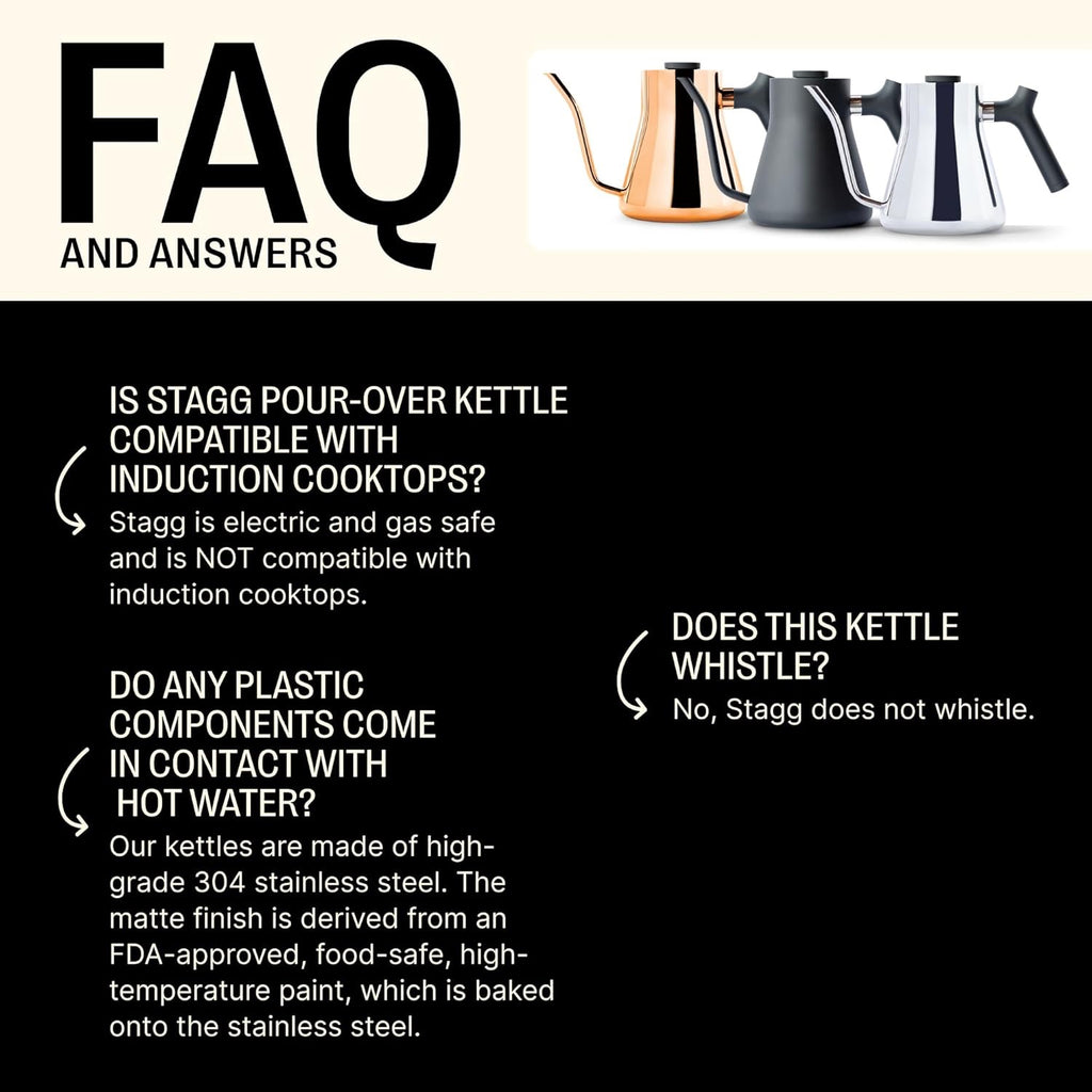 Fellow Stagg Pour-Over Kettle | Modern Precision Gooseneck Kettle for Coffee & Tea