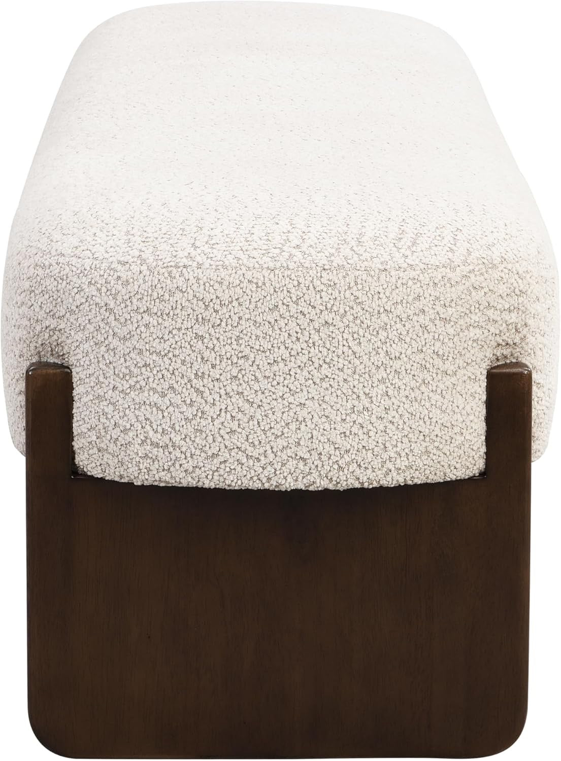 Christopher Knight Home Arden Minimalist Loop Yarn Ottoman Bench | Rubberwood Frame Entryway & Bedroom Bench