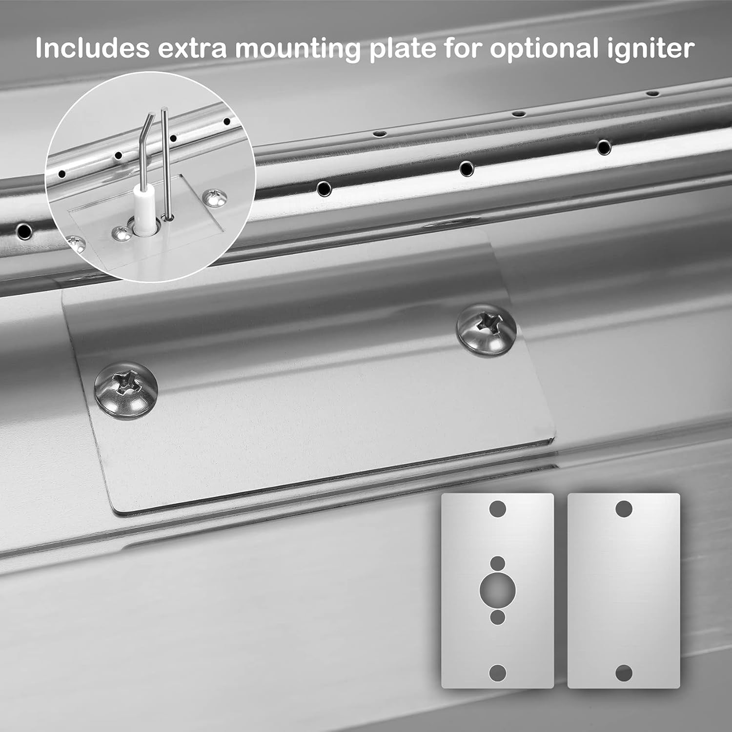 Stanbroil Linear Natural Gas Fire Pit Burner Kit – 48-Inch Stainless Steel DIY Fireplace Insert