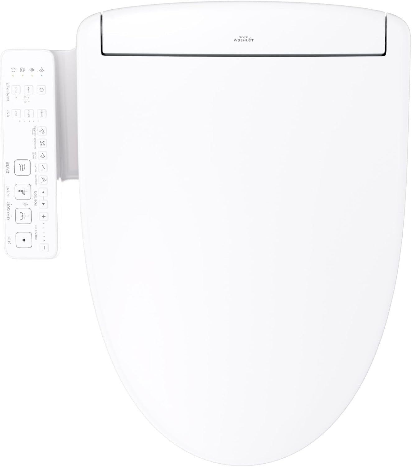 TOTO® WASHLET® S2 Electronic Bidet Toilet Seat SW3346#01 | Instantaneous Heating, PREMIST & EWATER+ (Elongated, Cotton White)