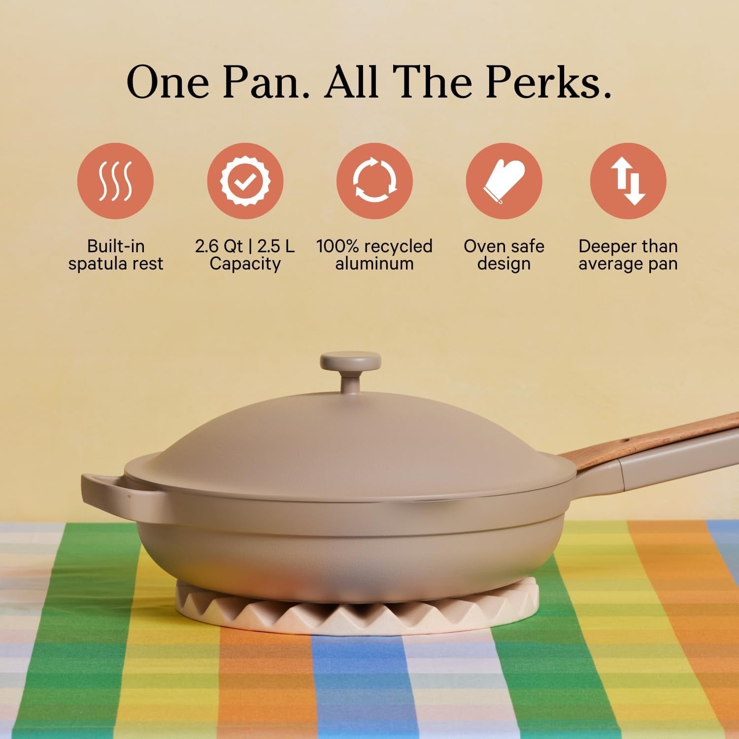 Our Place Always Pan 2.0 (10.5″) | 10-in-1 Non-Toxic Ceramic Nonstick Cookware Set