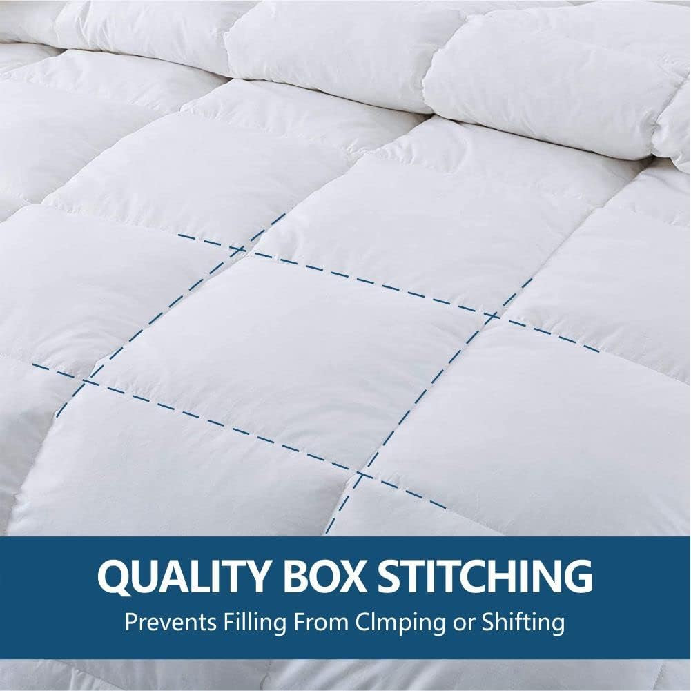Cozynight All-Season Down Alternative Comforter (Queen) | Lightweight Reversible Duvet Insert with Corner Tabs