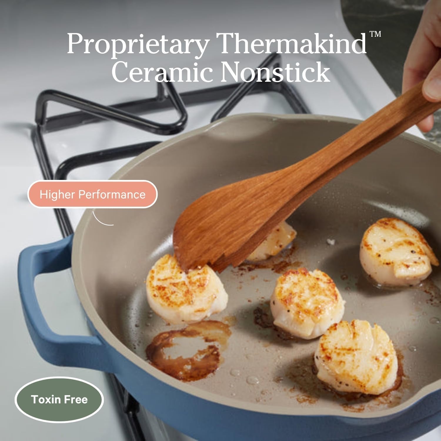 Our Place Always Pan 2.0 (10.5″) | 10-in-1 Non-Toxic Ceramic Nonstick Cookware Set