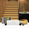 Intelligent Motion-Triggered LED Stair Lighting Kit | 40” Cuttable Warm White LED Strip Lights for 16 Stairs