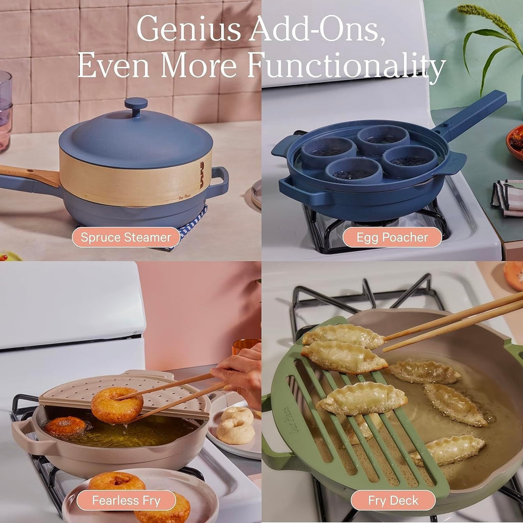 Our Place Always Pan 2.0 (10.5″) | 10-in-1 Non-Toxic Ceramic Nonstick Cookware Set