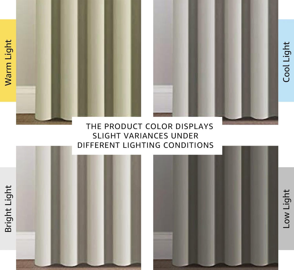 H.VERSAILTEX Extra-Wide Blackout Patio Curtains – Thermal Insulated Sliding Door Drapes, Ivory Cream