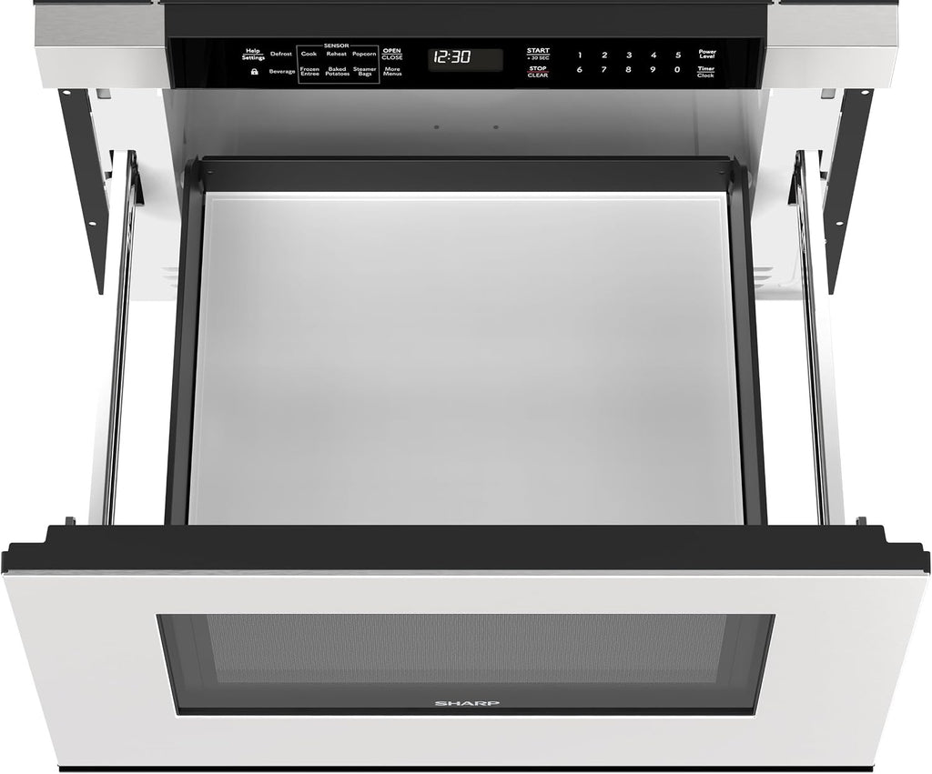 Sharp SMD2420MS 24-Inch Built-In Microwave Drawer | 1.2 Cu. Ft. Stainless Steel | Sensor Cook