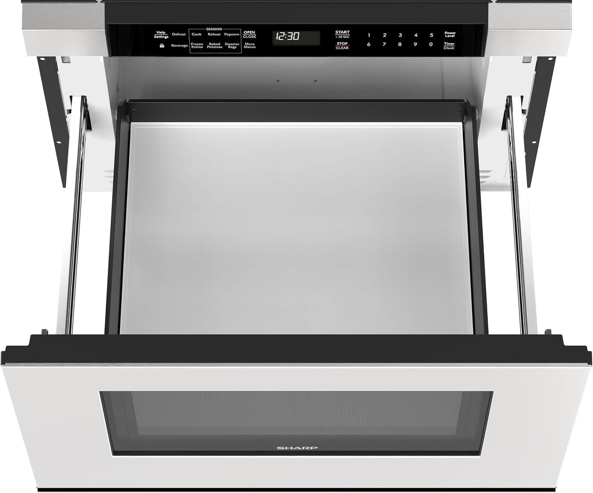 Sharp SMD2420MS 24-Inch Built-In Microwave Drawer | 1.2 Cu. Ft. Stainless Steel | Sensor Cook