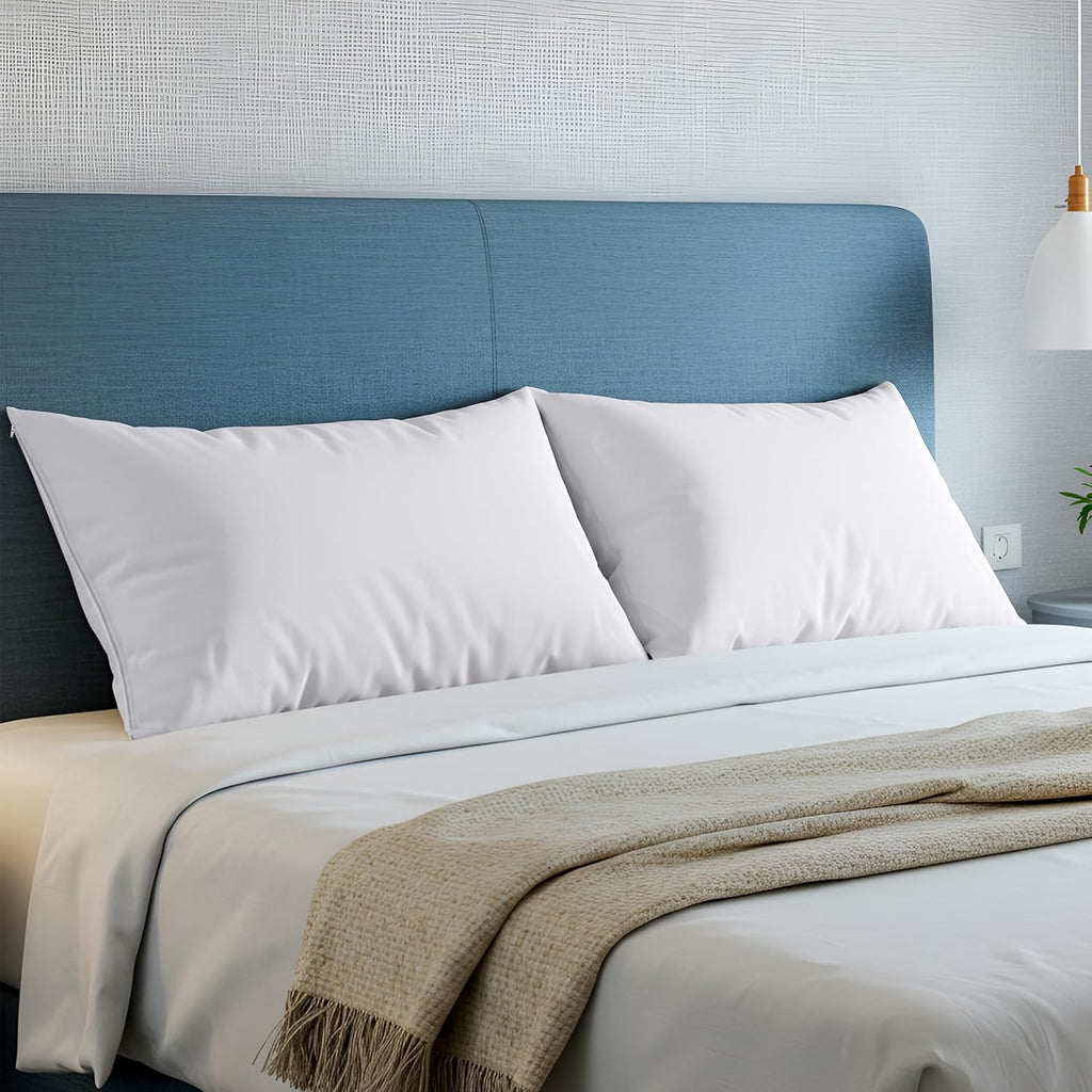 Utopia Bedding Waterproof Pillow Protectors (Set of 4) | Zippered Pillow Encasements, Dust Mite & Bed Bug Proof – Standard Size