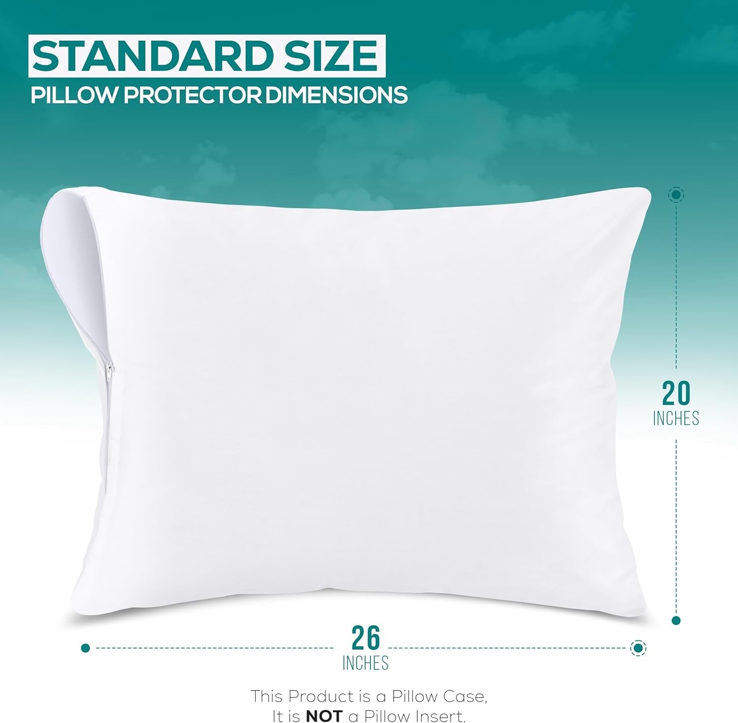 Utopia Bedding Waterproof Pillow Protectors (Set of 4) | Zippered Pillow Encasements, Dust Mite & Bed Bug Proof – Standard Size