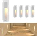 Trimless Recessed LED Step Lights (4-Pack) | 2W Warm White 3000K Invisible Stair & Wall Lighting