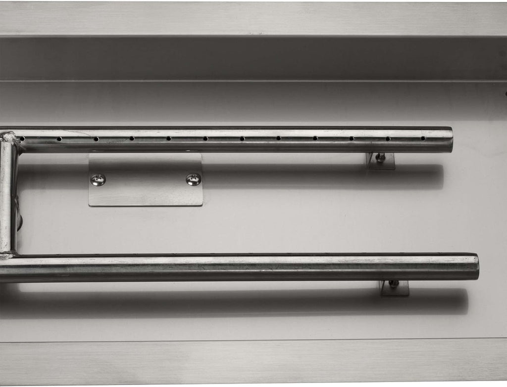 Celestial 30 x 10 Inch Drop-In Fire Pit Pan with Burner – Stainless Steel DIY Gas Fire Pit Insert