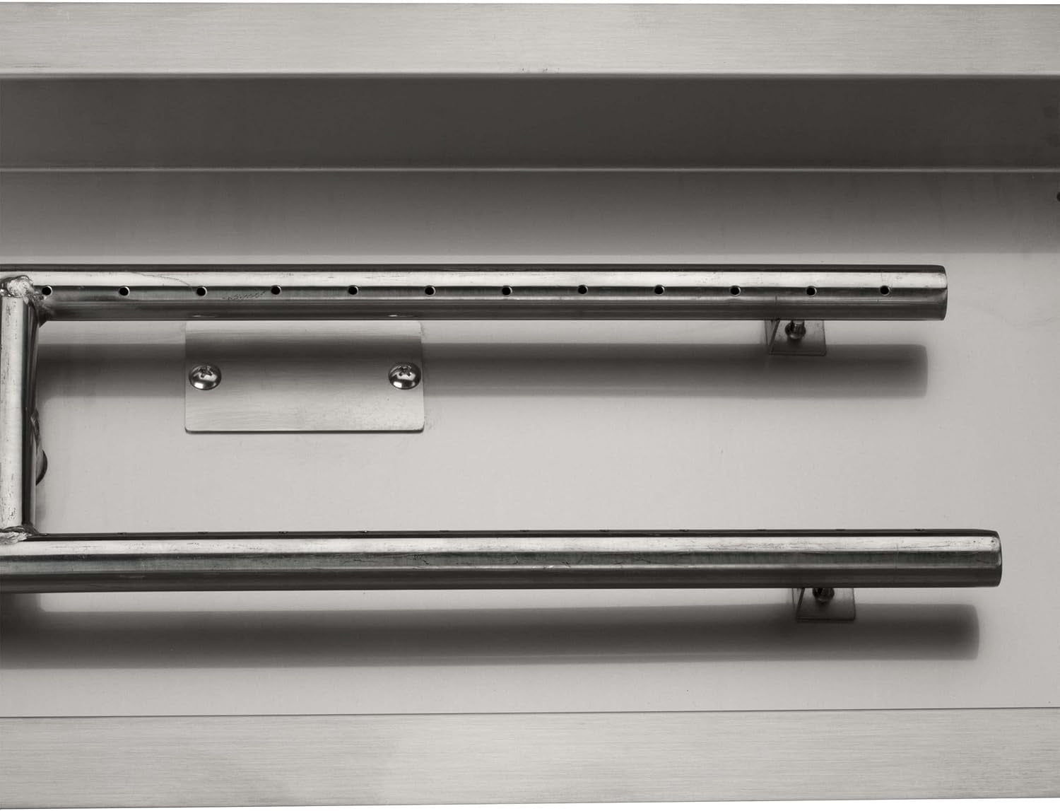 Celestial 30 x 10 Inch Drop-In Fire Pit Pan with Burner – Stainless Steel DIY Gas Fire Pit Insert