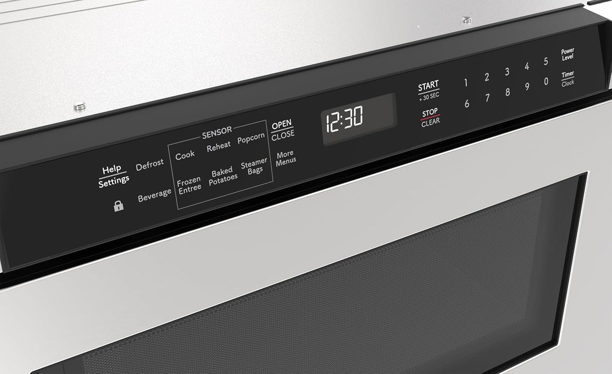 Sharp SMD2420MS 24-Inch Built-In Microwave Drawer | 1.2 Cu. Ft. Stainless Steel | Sensor Cook