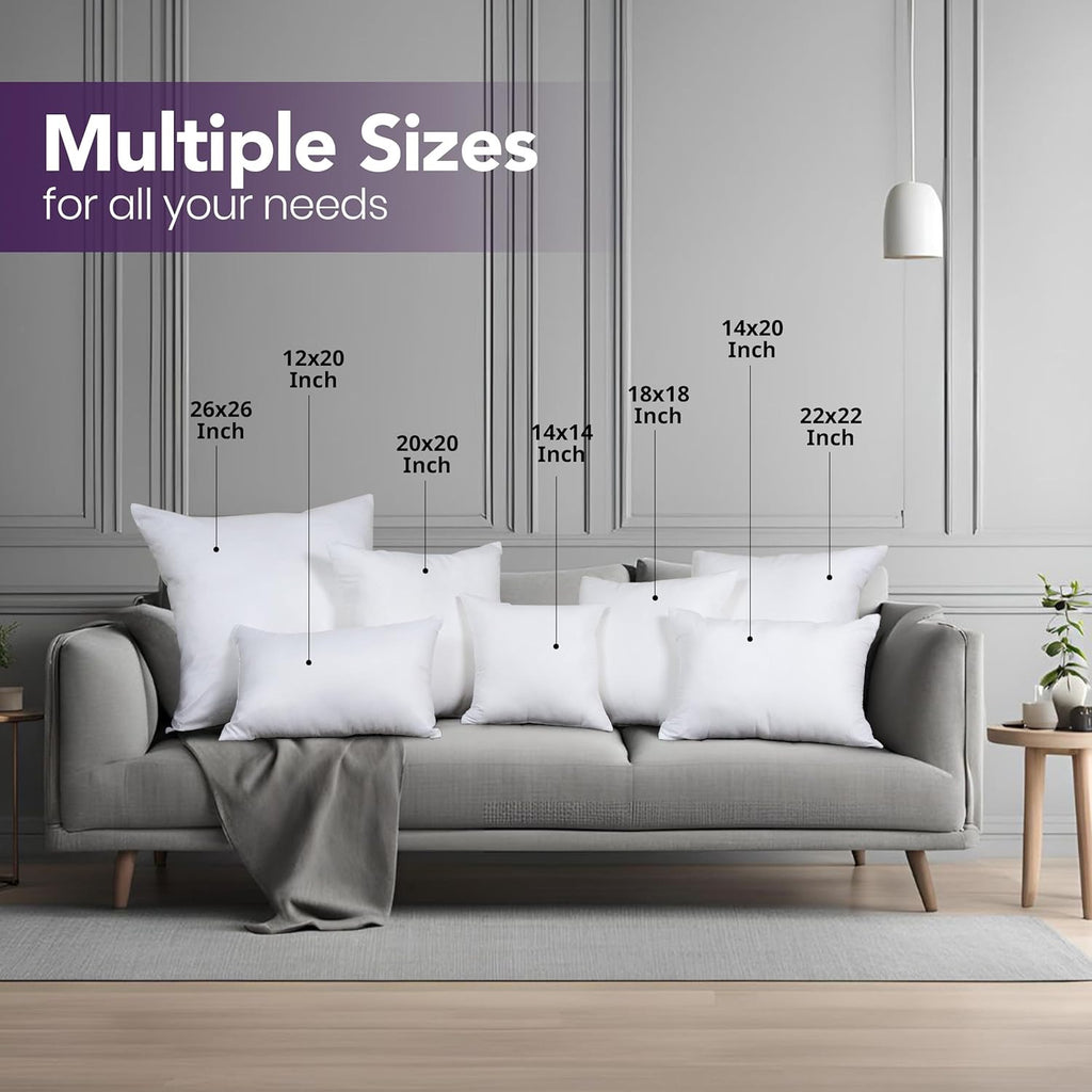 Utopia Bedding 18×18 Decorative Pillow Inserts (Set of 2) | Soft, Supportive & Fluffy Cushion Forms