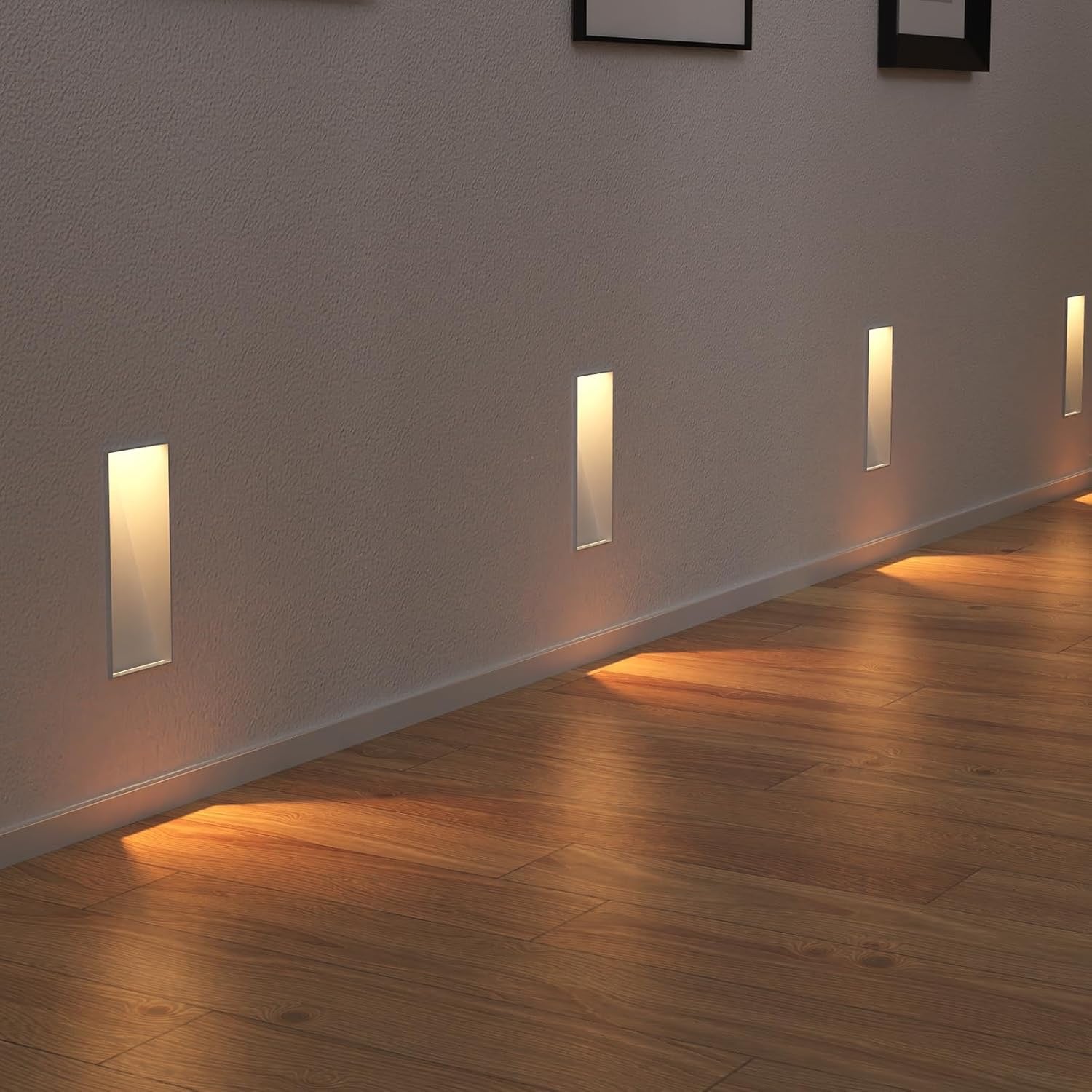 Trimless Recessed LED Step Lights (4-Pack) | 2W Warm White 3000K Invisible Stair & Wall Lighting