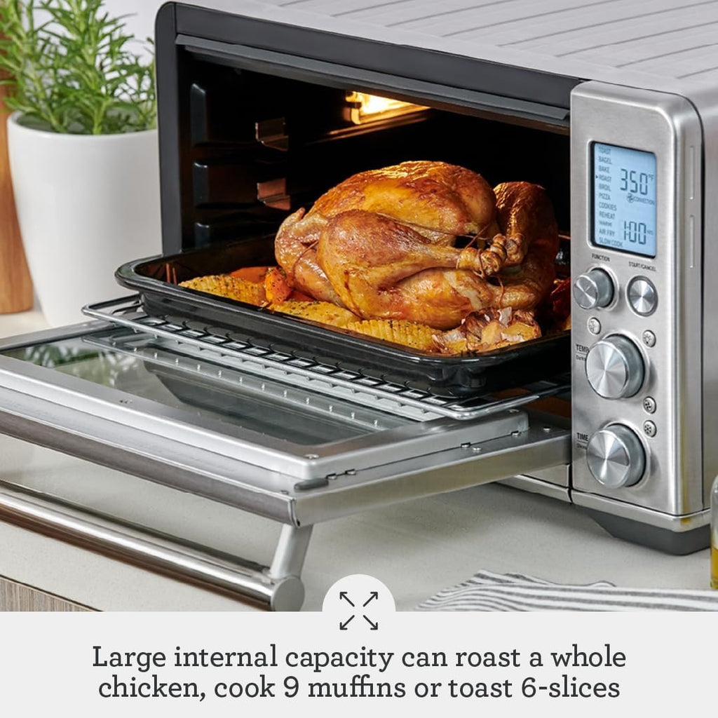 Breville Smart Oven Air Fryer BOV860BSS Convection Countertop Oven Stainless Steel 11 Functions Air Fry Toaster Oven