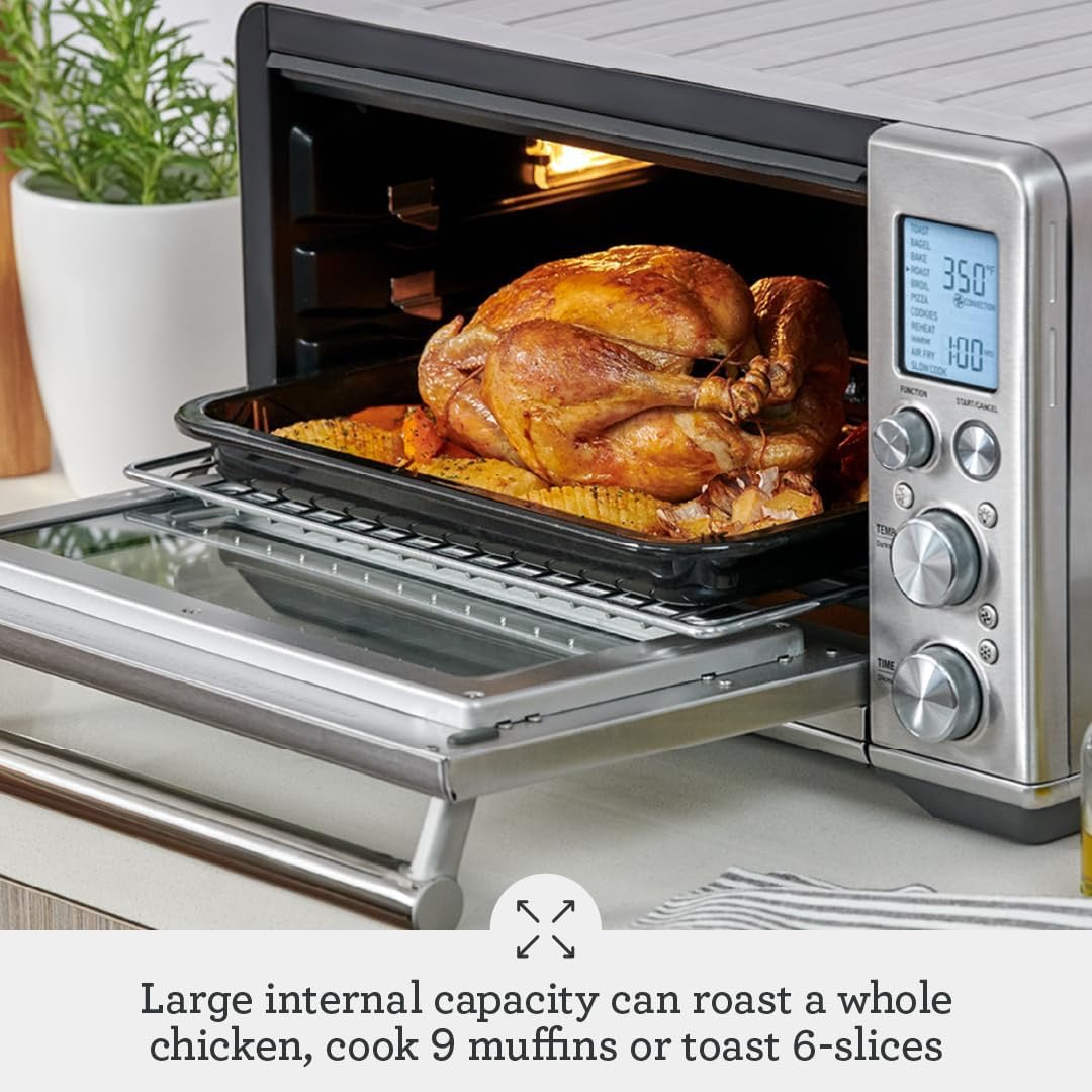 Breville Smart Oven Air Fryer BOV860BSS Convection Countertop Oven Stainless Steel 11 Functions Air Fry Toaster Oven