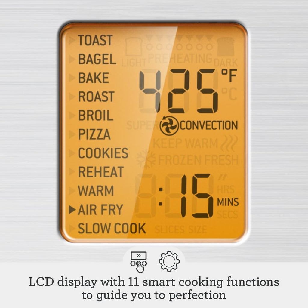 Breville Smart Oven Air Fryer BOV860BSS Convection Countertop Oven Stainless Steel 11 Functions Air Fry Toaster Oven