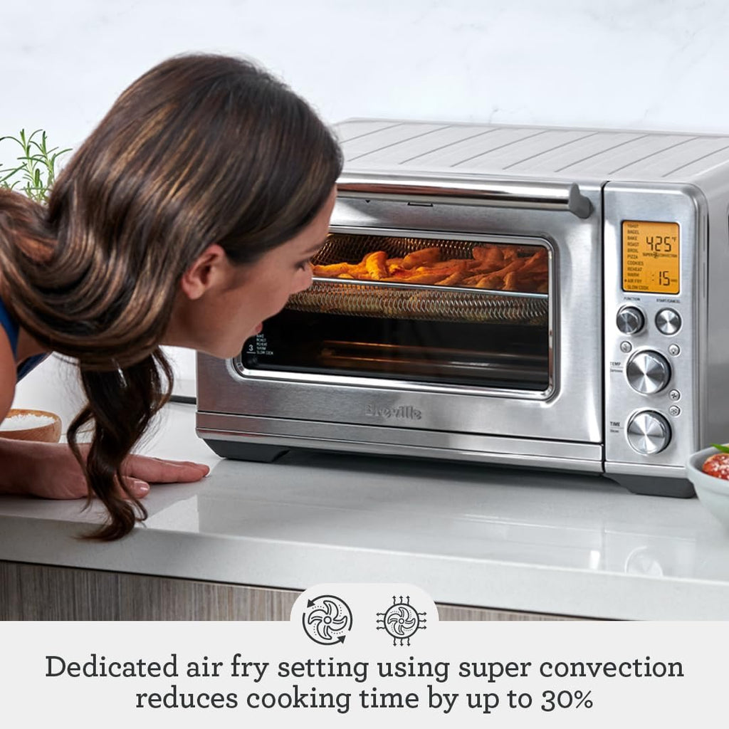 Breville Smart Oven Air Fryer BOV860BSS Convection Countertop Oven Stainless Steel 11 Functions Air Fry Toaster Oven