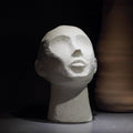 Abstract Thinker Head Sculpture | Modern Resin Bust Statue for Shelf & Table Decor