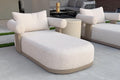 PURPLE LEAF Outdoor Chaise Lounge Chair | Modern Aluminum Patio Lounger with Lumbar Pillow
