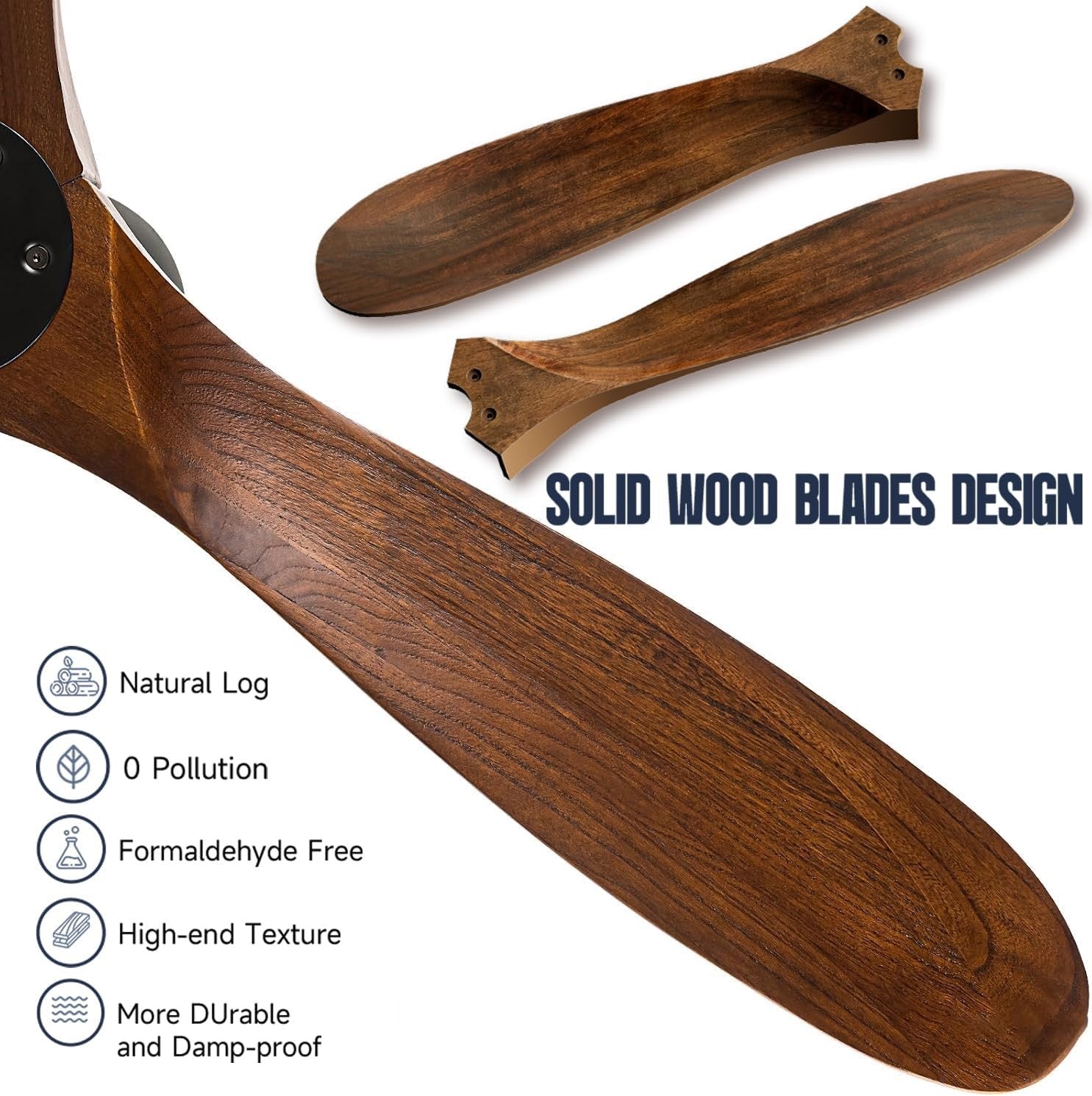 60″ Outdoor Ceiling Fan with Light | Damp-Rated Patio & Porch Fan with Remote & Smart Control