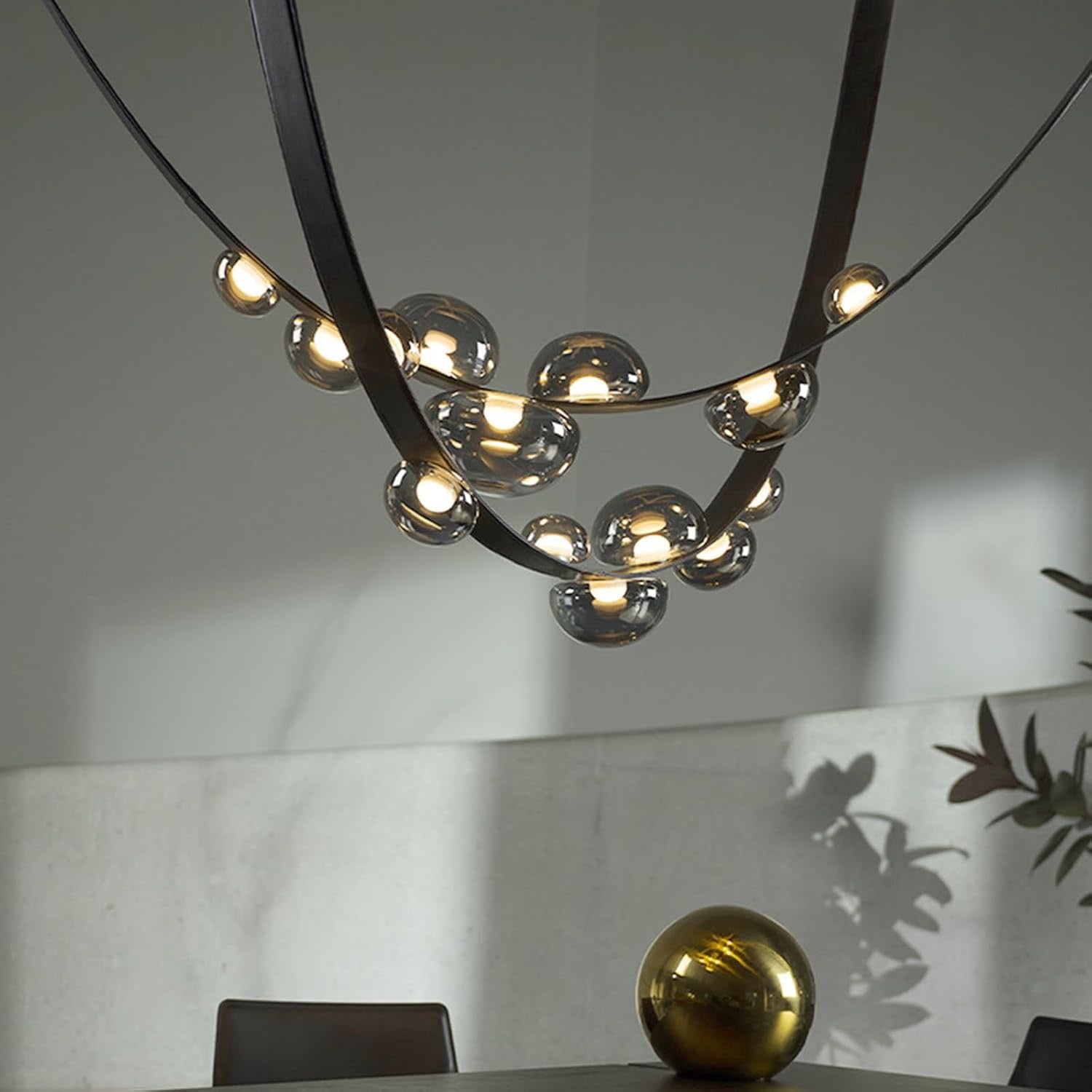 Modern Minimalist Staircase Chandelier for High Ceilings | Large Duplex & Villa Pendant Lighting