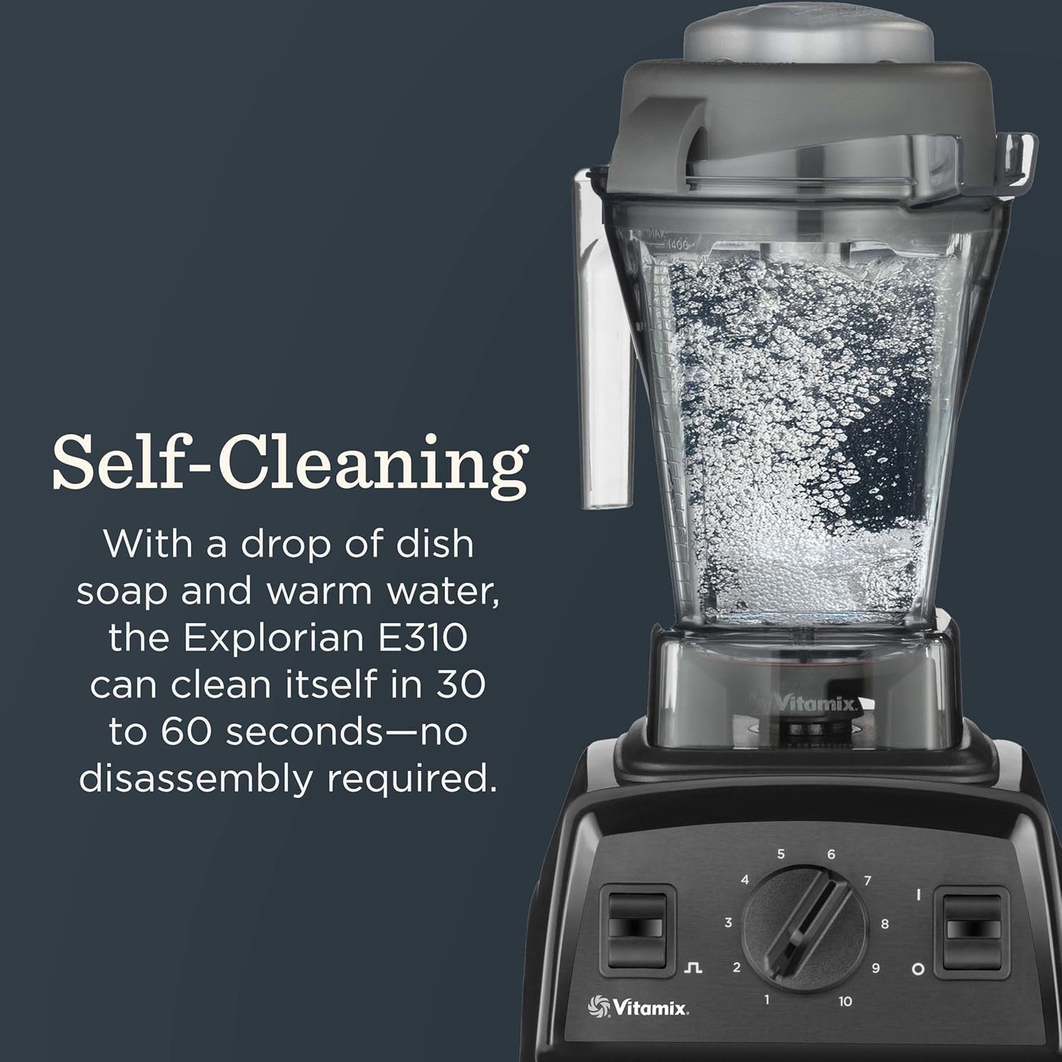 Vitamix Explorian E310 Blender | Professional-Grade 10-Speed Kitchen Blender (48 oz, Black)