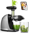 AMZCHEF Cold Press Masticating Juicer – Quiet Slow Juicer Machine with High Juice Yield