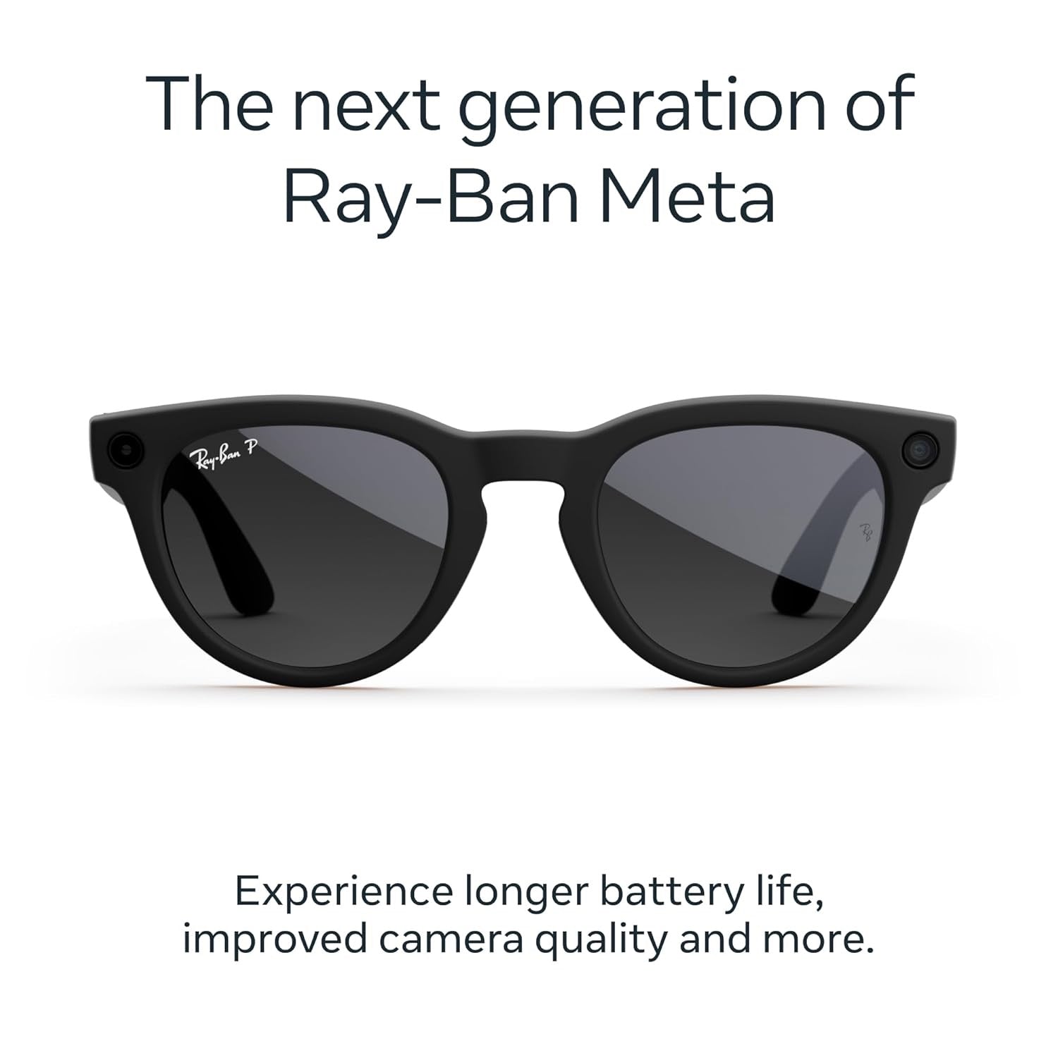 Ray Ban Meta Headliner Gen 2 Smart Glasses Matte Black | AI Glasses 12MP Camera 3K Video Audio Polarized Lenses