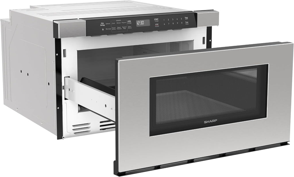 Sharp SMD2420MS 24-Inch Built-In Microwave Drawer | 1.2 Cu. Ft. Stainless Steel | Sensor Cook